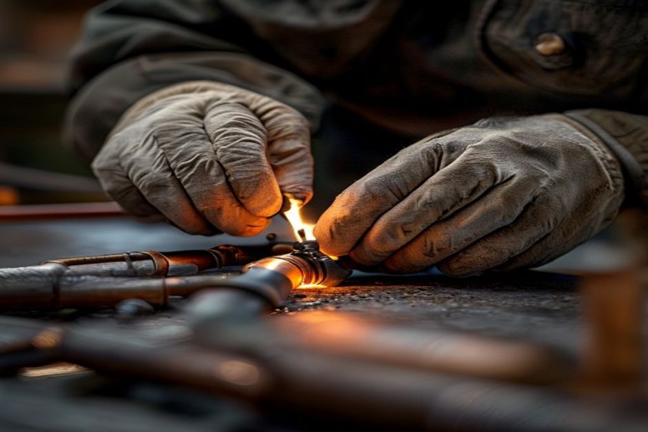 The Plumbing Pro — Kansas City plumber working on copper pipe